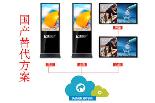 KIKIHU快狐信息發(fā)布顯示屏采用麒麟統(tǒng)信系統(tǒng)國產(chǎn)化替代方案